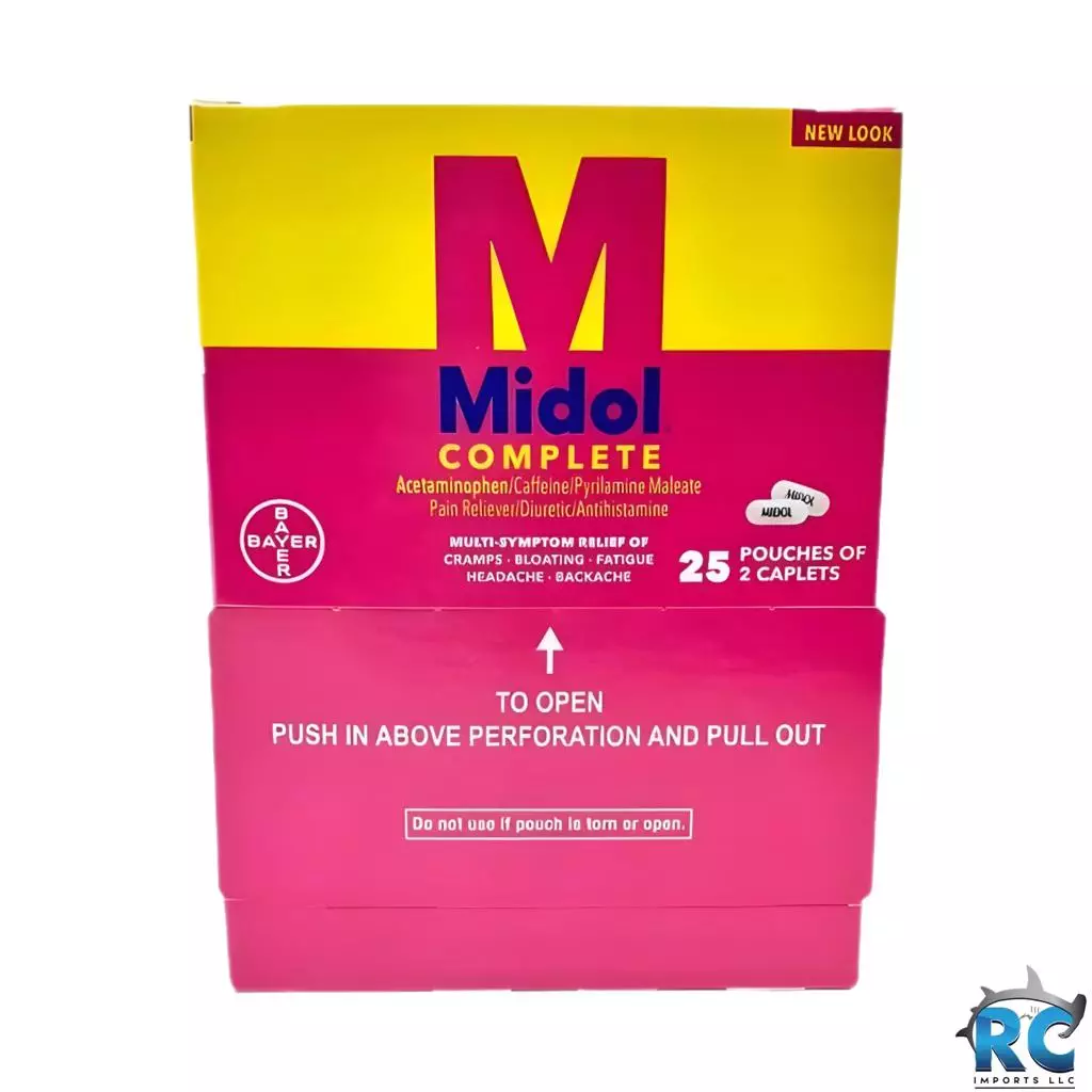 MED MIDOL COMPLETE NEW DIS 25X2 S RC Imports   Midol Complete 25 