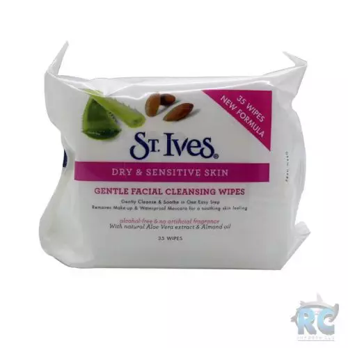 ST. IVES - DRY SENSITIVE SKIN - GENTLE FACIAL CLEANSING WIPES