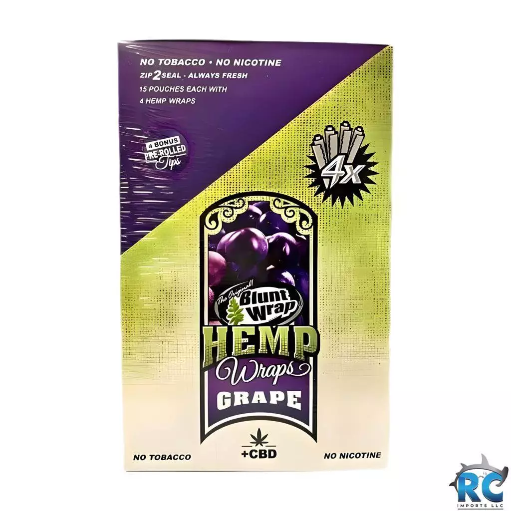 BLUNT WRAP HEMP CBD GRAPE – RC Imports